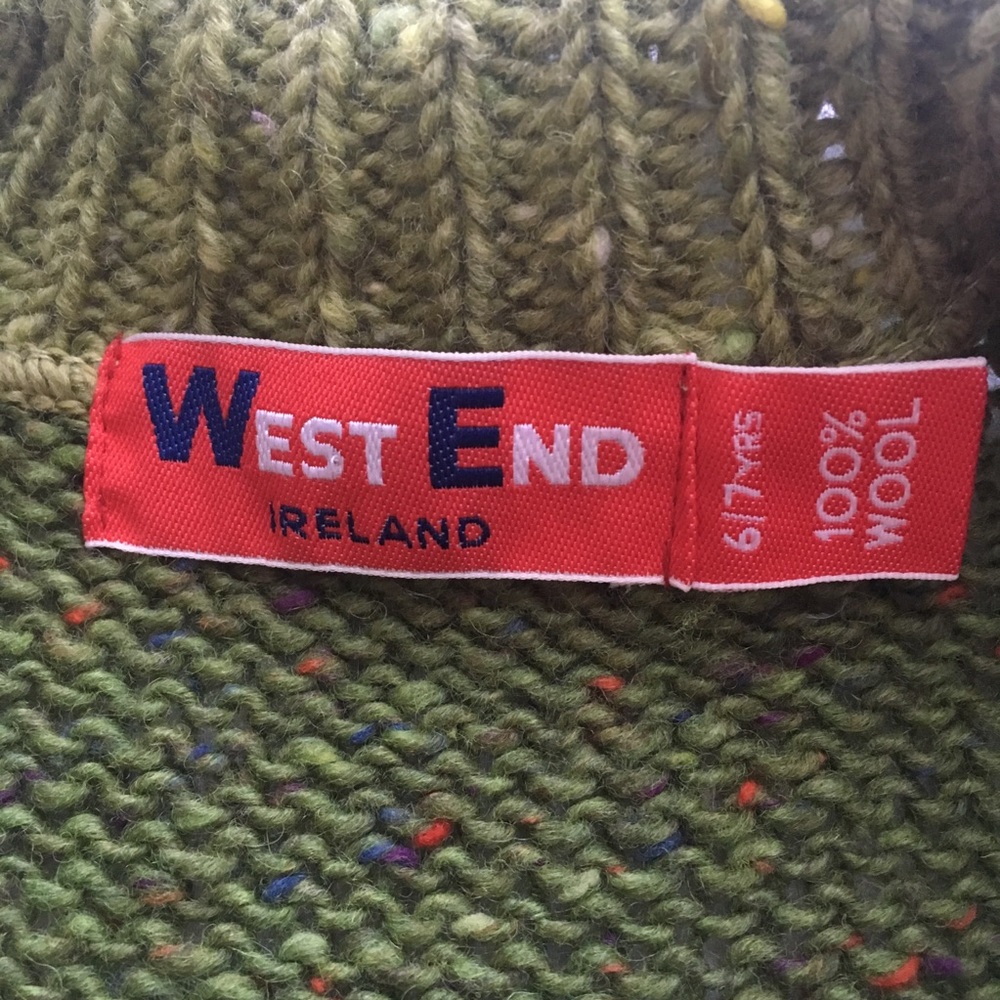 100% wool Irish cardigan EUC - Picture 2 of 2